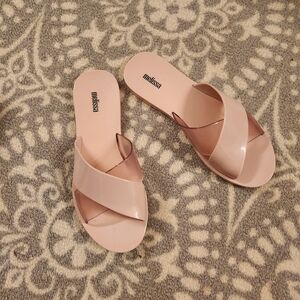 Melissa size 8 new blush sandals